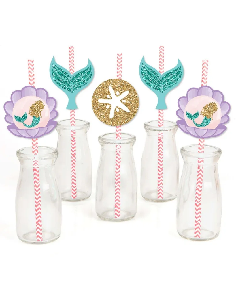 Mermaid Straw  Mermaid straws, Bottle, Mermaid coloring