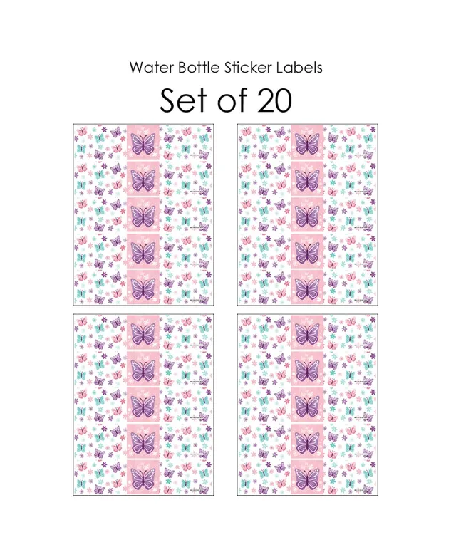 Big Dot of Happiness Paris, Ooh La La Baby Shower Birthday Water Bottle  Sticker Labels 20 Ct, 20 Count - Baker's