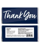 Navy Blue Elegantly Simple - Candy Bar Wrapper Guest Party Favors - Set of 24