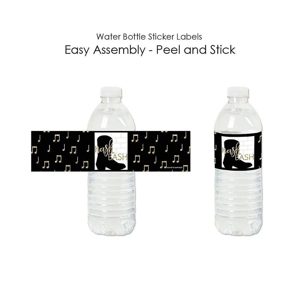 Nash Bash - Nashville Bachelorette Party Water Bottle Sticker Labels - Set of 20