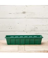 Novelty Polypro Plastic Hunter Green Flower Box Planter, 29.75 In