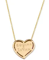 Le Vian Godiva x Le Vian Strawberry and Chocolate Heart Pendant Necklace Featuring Passion Ruby (3/4 ct. t.w.) & Chocolate Diamond (1/10 ct. t.w.) in