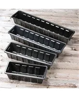 Novelty Poly-Pro Plastic Flower Box Planter, 36" Black