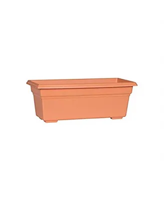Novelty Maunfacturing Countryside Flower Box Planter, Terracotta Color - 23.75"