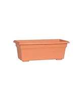 Novelty Maunfacturing Countryside Flower Box Planter, Terracotta Color - 23.75"