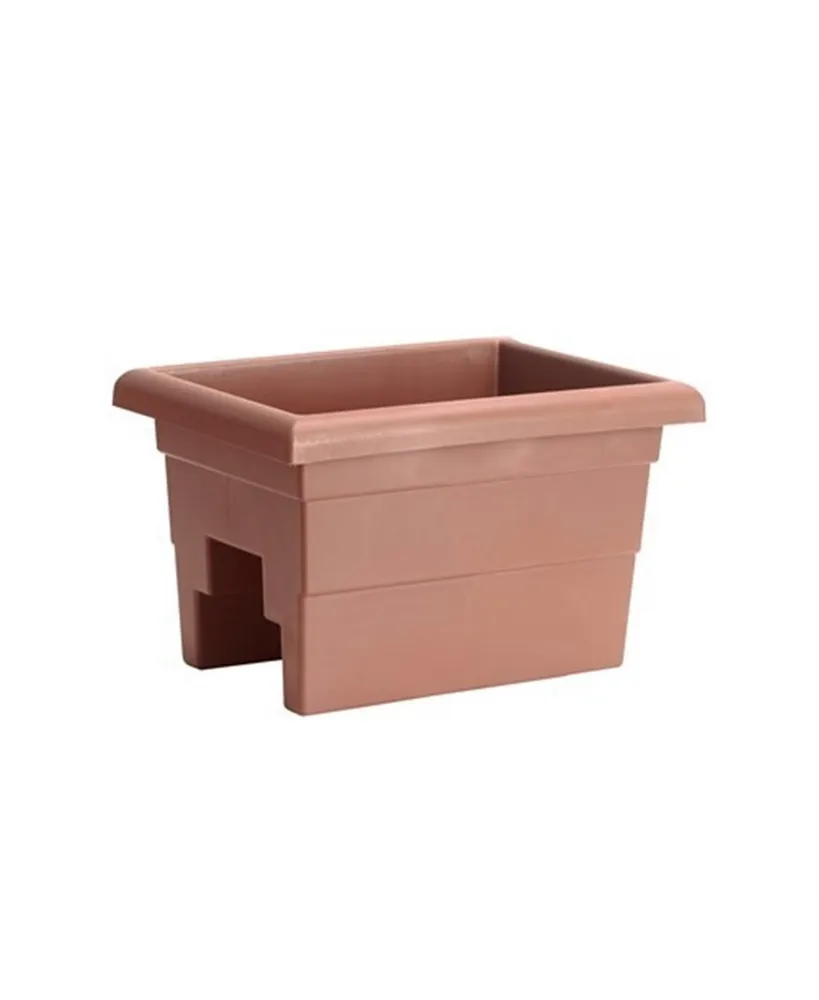 Novelty Countryside Rail Planter Square 26165 Terra Cotta 16 Inch