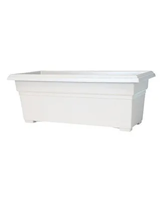 Novelty Countryside Patio Planter Box, White, 12 Inch by 27 Inch