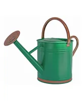 Gardener Select Metal Watering Can, Green w/ Copper Accent, 0.92 Gal