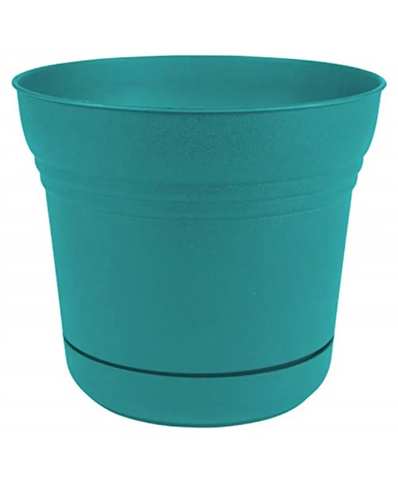 Bloem SP1426 Saturn Planter w/ Saucer 14 Bermuda Teal