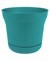 Bloem SP1426 Saturn Planter w/ Saucer 14 Bermuda Teal