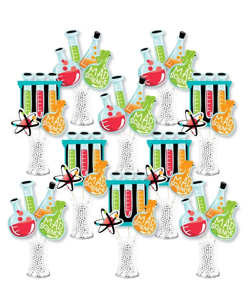 Scientist Lab - Mad Science Centerpiece Sticks - Showstopper Table Toppers 35 Pc