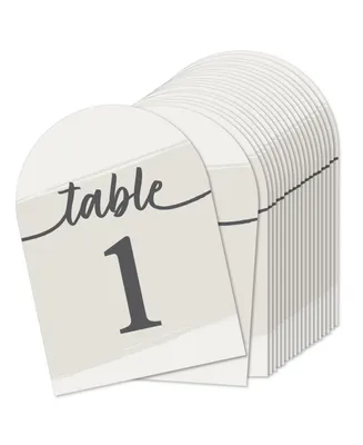 Champagne Elegantly Simple - Double-Sided 5 x 7 In Cards - Table Numbers - 1-20