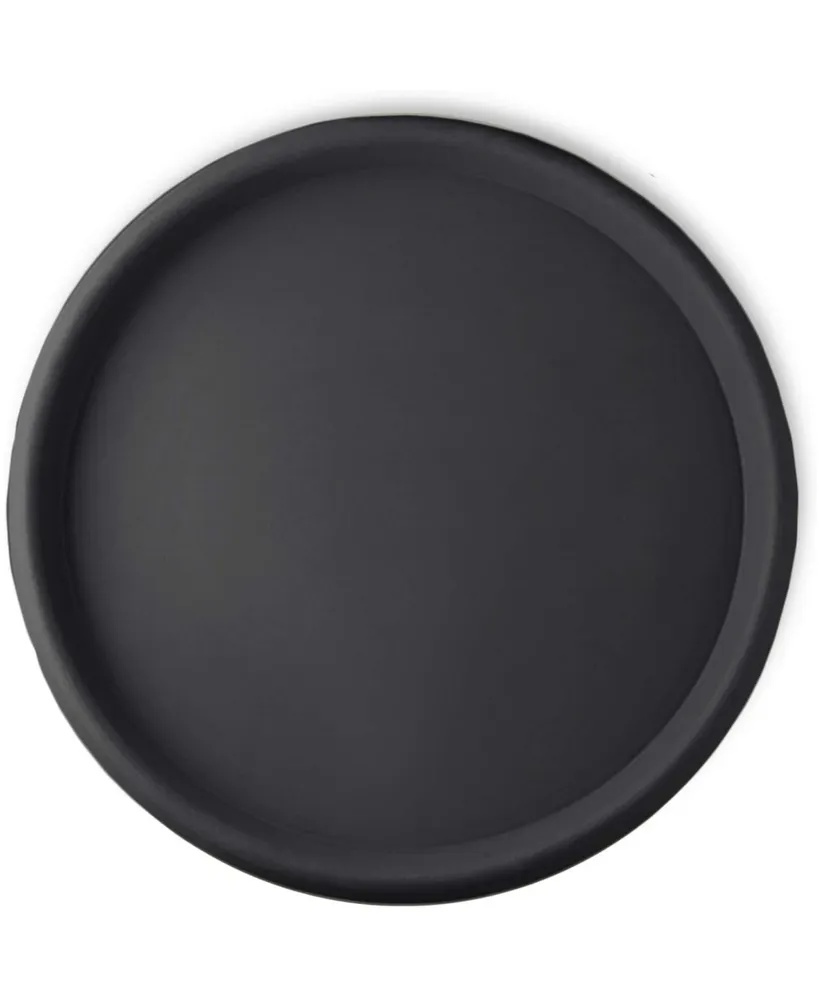 Crescent Garden Universal Round Saucer, Caviar Black, 22in