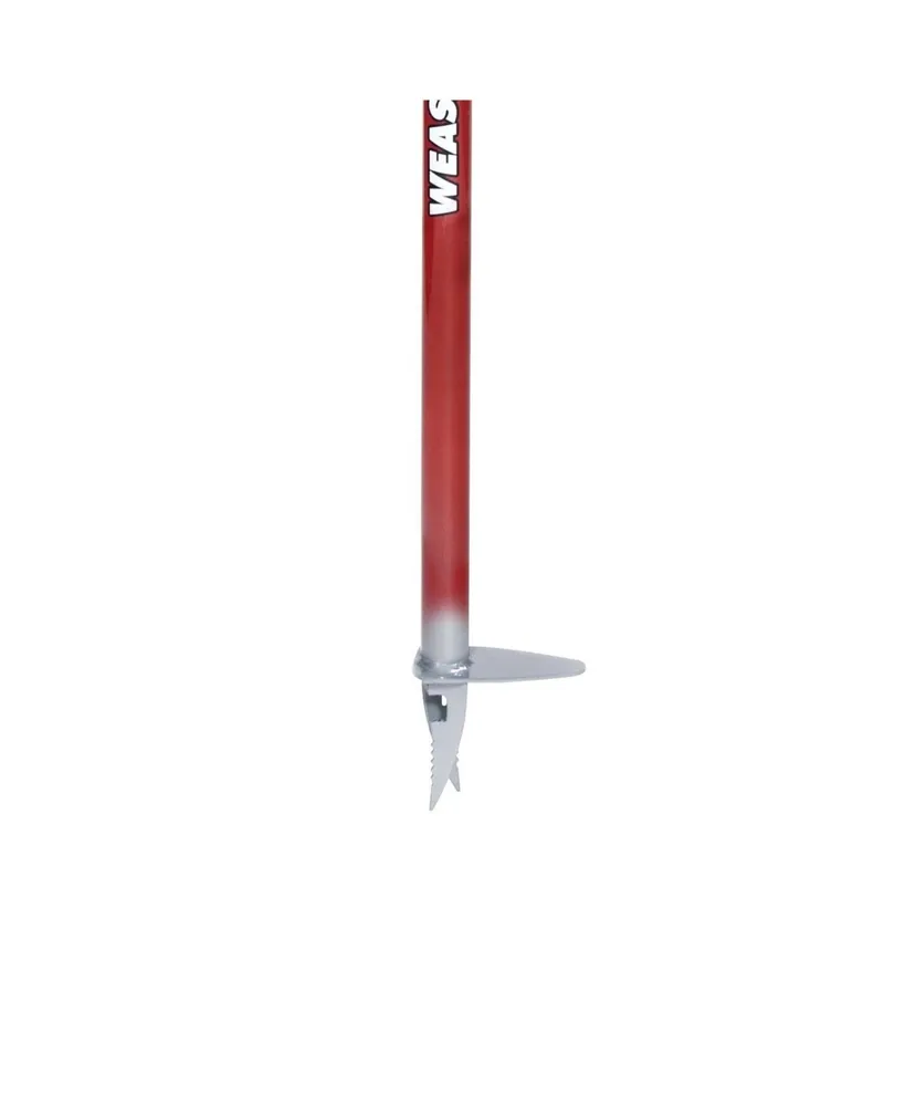 Garden Weasel Step and Twist Hand Weeder, 36-inch long, Red & Silver