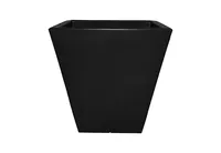 Tusco Products Cosmopolitan Collection Square Planter - Black - 18in