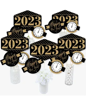 New Year's Eve - Gold - 2024 New Years Eve Party Centerpiece Table Toppers 15 Ct