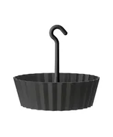 Tree Nest Sunny Hanging Lace Pattern Planter Round Anthracite 10in