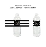 New Year's Eve - Gold - New Years Eve Party Water Bottle Sticker Labels - 20 Ct