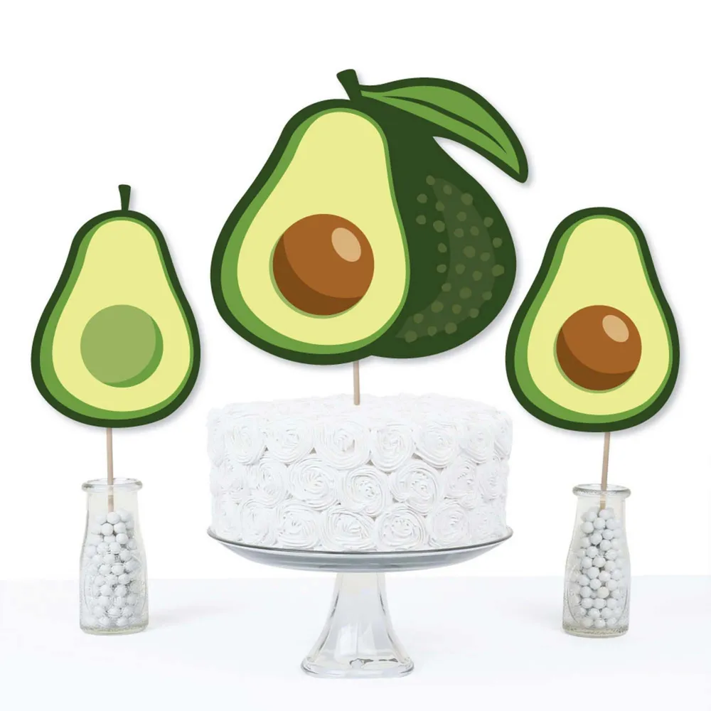 Hello Avocado - Fiesta Party Centerpiece Sticks - Table Toppers - Set of 15