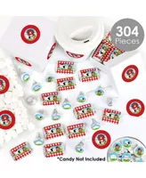 Farm Animals - Barnyard Party Candy Favor Sticker Kit - 304 Pieces