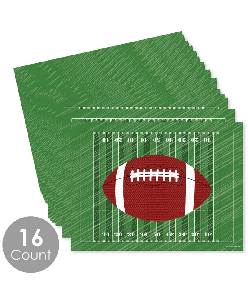 End Zone - Football - Party Table Decorations - Party Placemats - 16 Ct