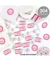 It's A Girl - Pink Baby Shower Candy Favor Sticker Kit -304 Pc
