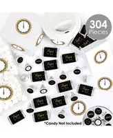 New Year's Eve - Gold - 2024 New Years Eve Party Candy Favor Sticker Kit 304 Pc