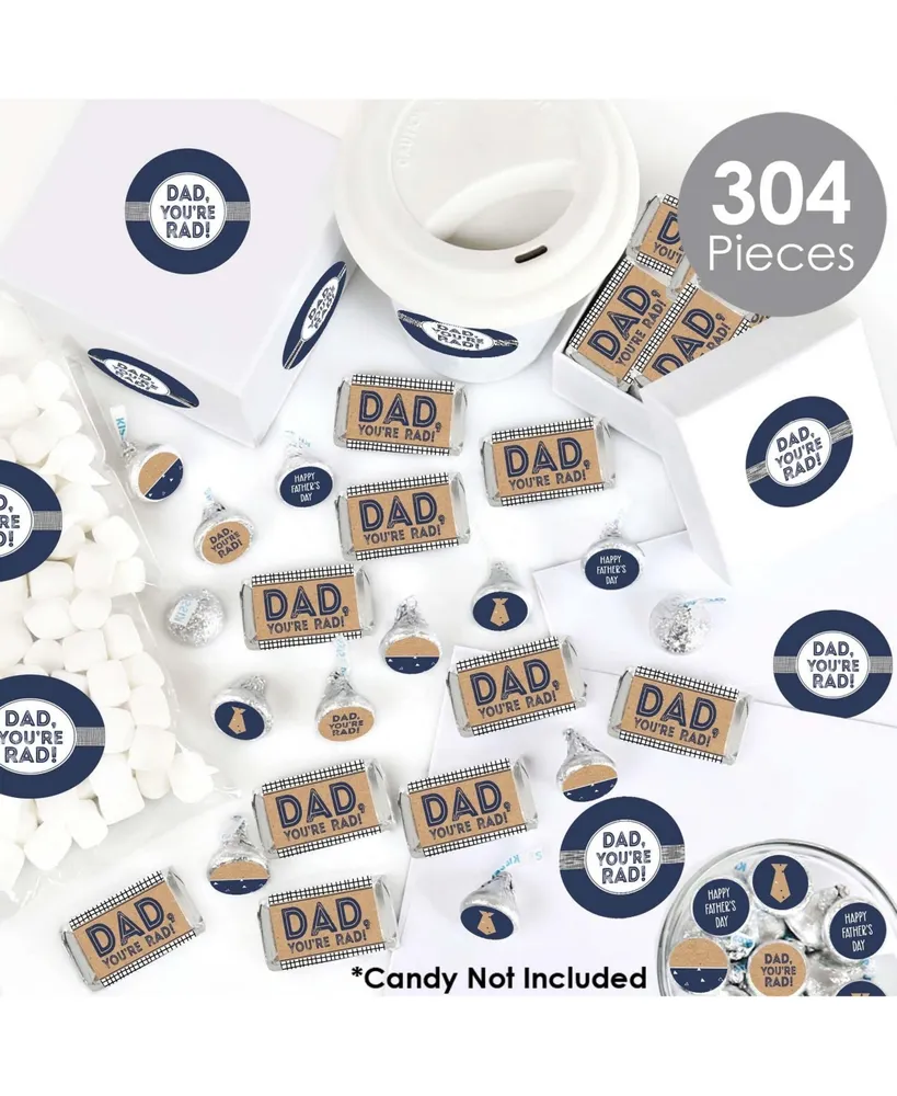 My Dad is Rad - Father's Day Candy Favor Sticker Kit - 304 Pcs