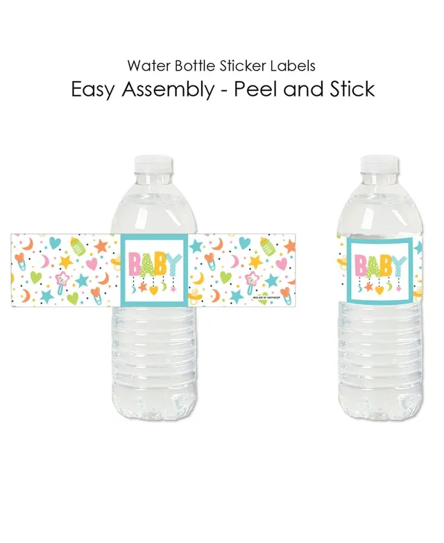 Big Dot Of Happiness Colorful Baby Shower - Gender Neutral Party Water  Bottle Sticker Labels - 20 Ct - Assorted Pre