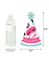 Spa Day - Cone Happy Birthday Party Hats Standard Size 8 Count