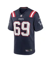 Men's Nike Cole Strange Navy New England Patriots 2022 Nfl Draft First Round Pick Game Jersey