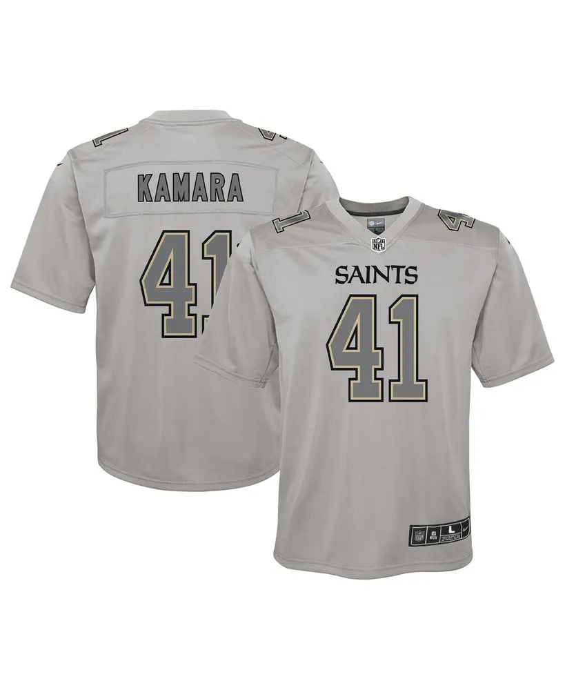 Youth Nike Alvin Kamara Gray New Orleans Saints Atmosphere Game Jersey