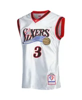 Men's Mitchell & Ness Allen Iverson Platinum Philadelphia 76ers 2000-01 Hardwood Classics 75th Anniversary Swingman Jersey