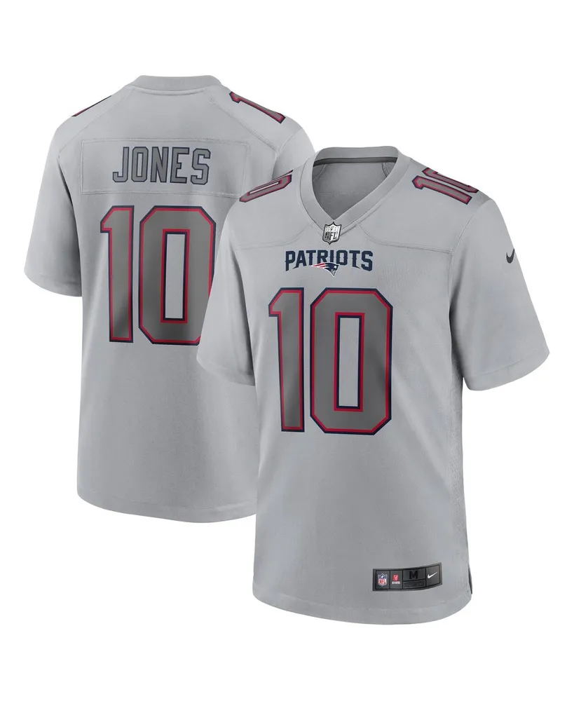 Men's Nike Mac Jones Gray New England Patriots Atmosphere Fashion Game Jersey