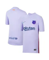 Big Boys Nike Purple Barcelona 2021/22 Away Stadium Replica Jersey