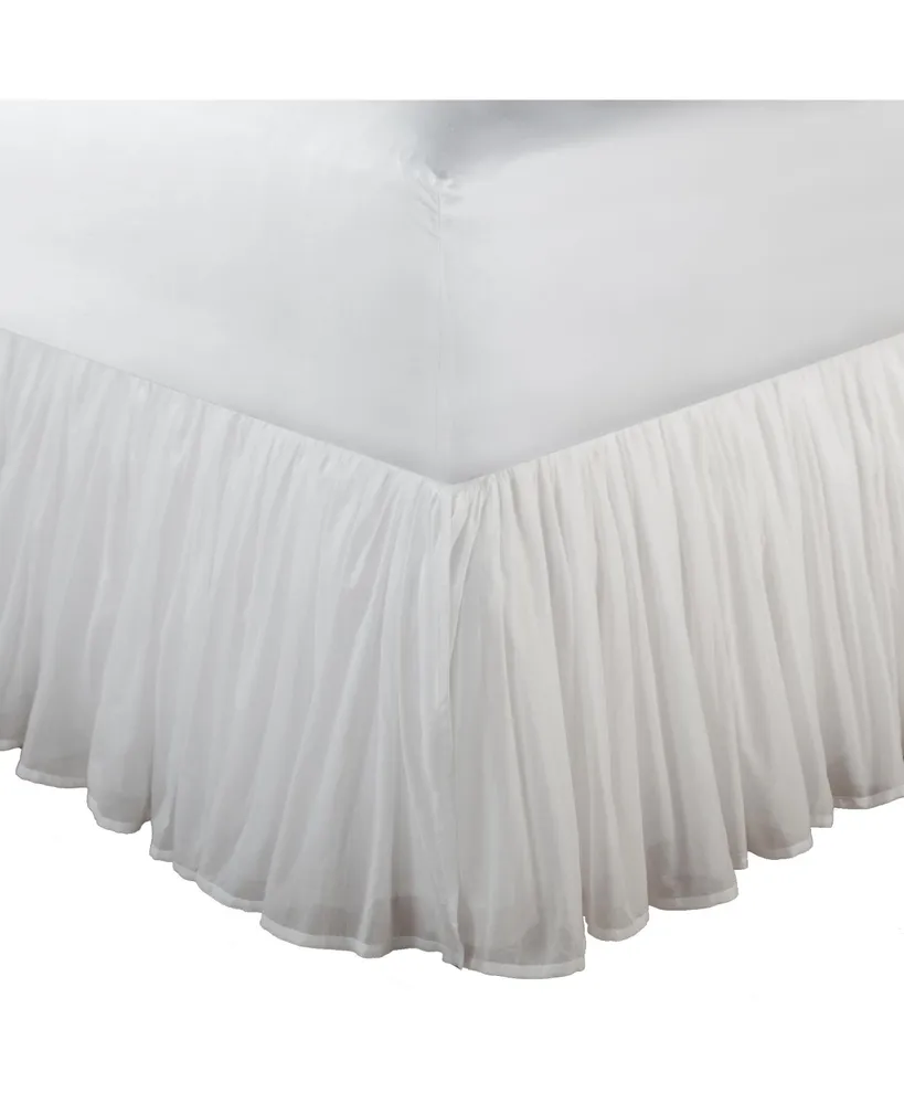 Greenland Home Fashions Cotton Voile Bed Skirt 18" Full