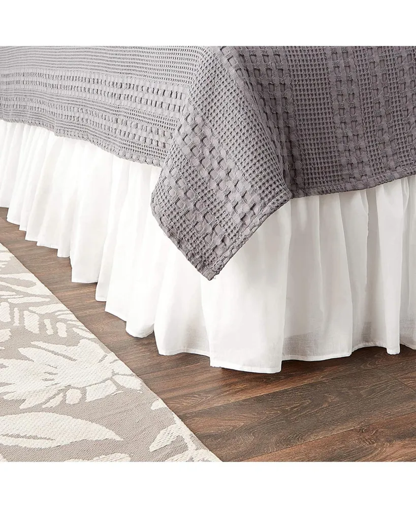 Greenland Home Fashions Cotton Voile Bed Skirt 18" King