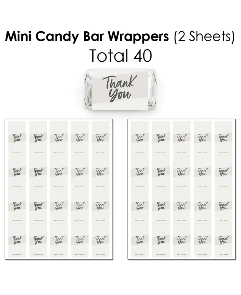 Champagne Elegantly Simple - Guest Party Favors Candy Favor Sticker Kit - 304 Pc