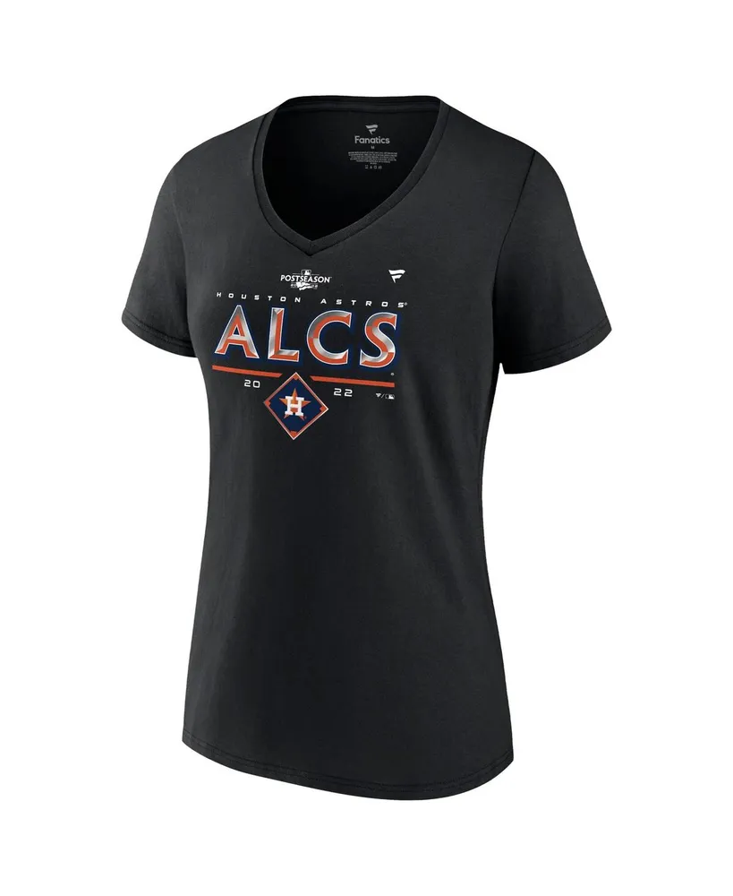 Women's Fanatics Black Houston Astros 2022 Division Series Winner Locker Room Plus V-Neck T-shirt