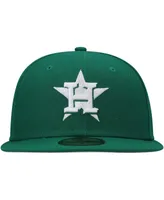 Men's New Era Kelly Green Houston Astros White Logo 59FIFTY Fitted Hat