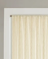 rina Diamond Sheer Window Curtain, Ivory sheer curtains 95 inches long Single Curtain, Width 50 curtains sheer for Bedroom and Living Room, Easy To Ha