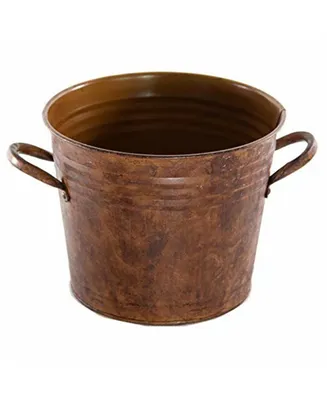 Gardener's Select GSAVB5126SPGD Farmhouse Collection Bucket Pot, Rusty