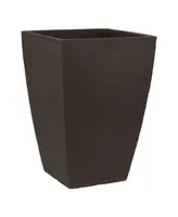 Tusco Products Modern Planter Tall Square Espresso 16in x 23in