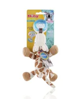 Calming Natural Flex Snuggleez Pacifier with Plush Animal, Giraffe