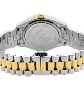 GV2 by Gevril Women's Naples Swiss Quartz Diamond Two-Toned Ss Ipyg Stainless Steel Bracelet Watch 32mm