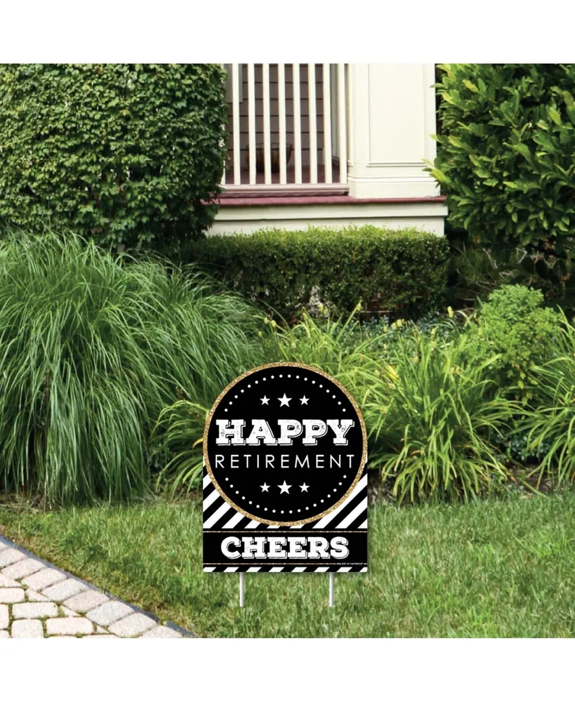 Happy Retirement - Outdoor Lawn Sign - Retirement Party Yard Sign - 1 Pc