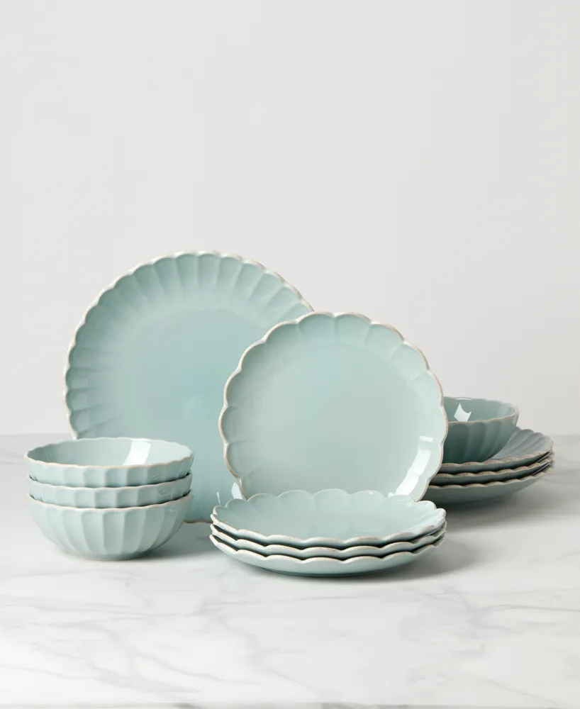 Lenox French Perle Solid 12 Piece Dinnerware Set, Service for 4