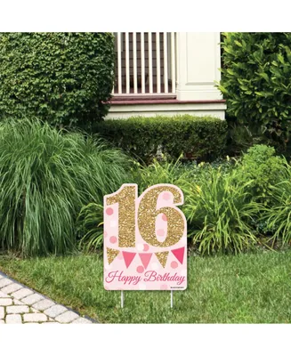 Sweet 16 - Outdoor Lawn Sign - 16th Birthday Party Yard Sign - 1 Pc