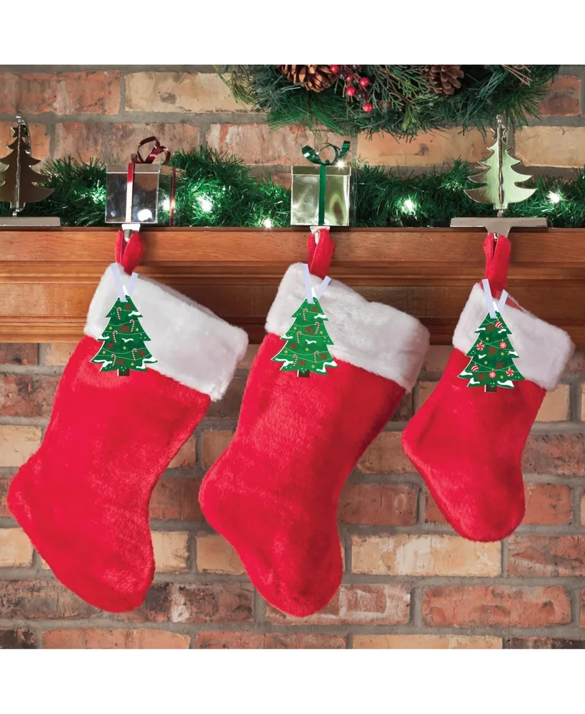 Snowy Christmas Trees - Classic Holiday Decor - Christmas Tree Ornaments - 12 Ct