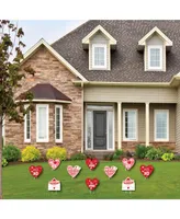 Big Dot of Happiness Happy Valentine's Day - Outdoor Yard Decorations - 10 Piece